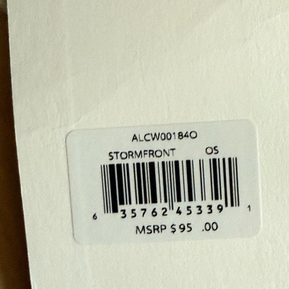 Adrienne Landau Wool Sequins Gray Knit Scarf with Pom Pom’s - Picture 7 of 8